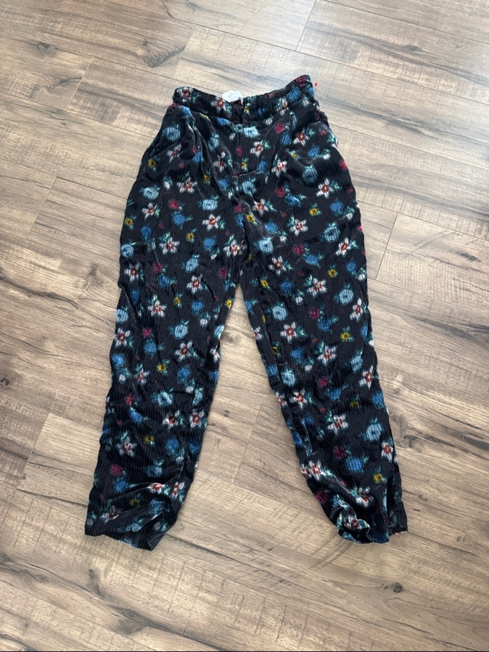 Anthropologie Floral Drawstring Lounge Pants